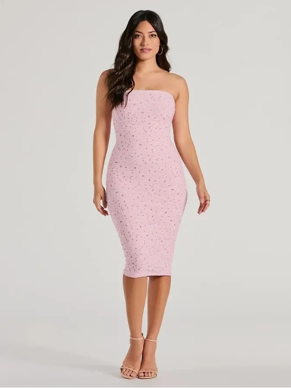 Windsor Sweetest Allure Strapless Bodycon Midi Dress